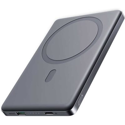پاوربانک وایرلس فوق نازک 5000 مگنتی جویروم Joyroom JR-PBM08 توان 20 وات